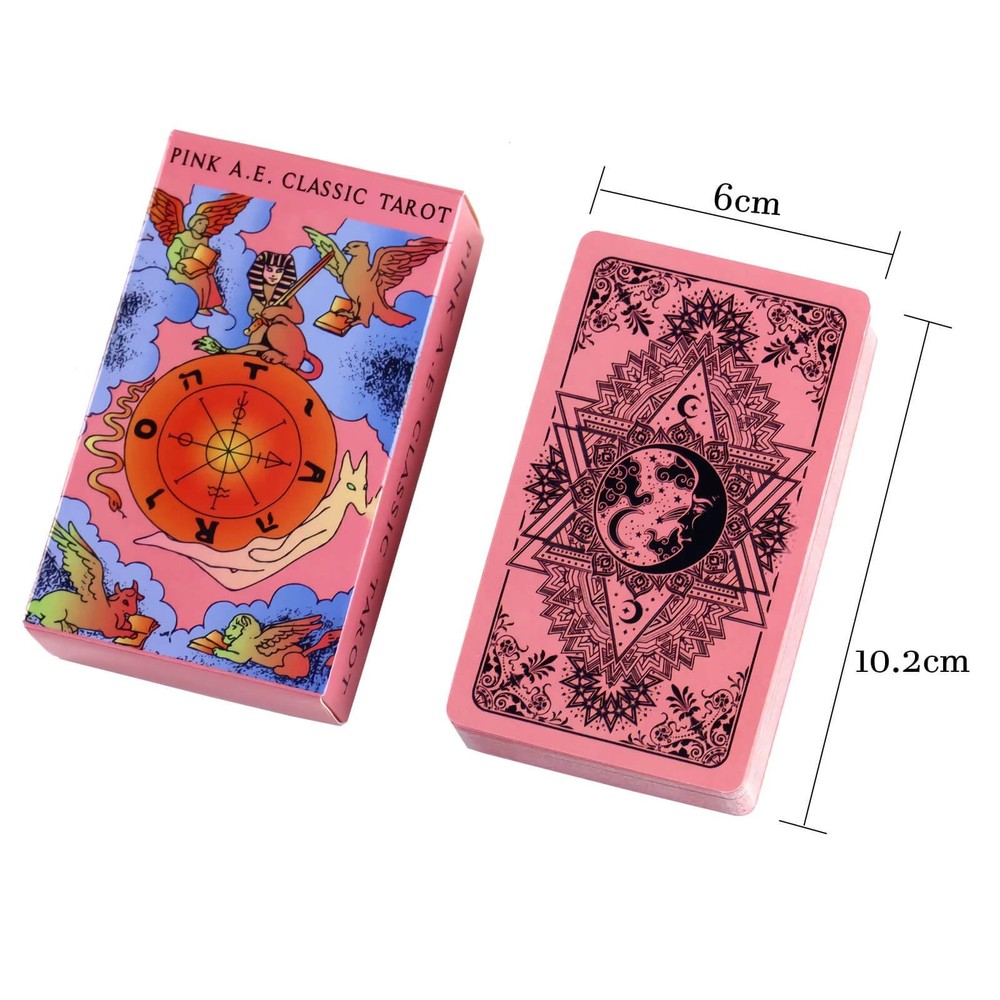LINSINA Tarot Cards Deck for Beginners, 78 with Guide Pink