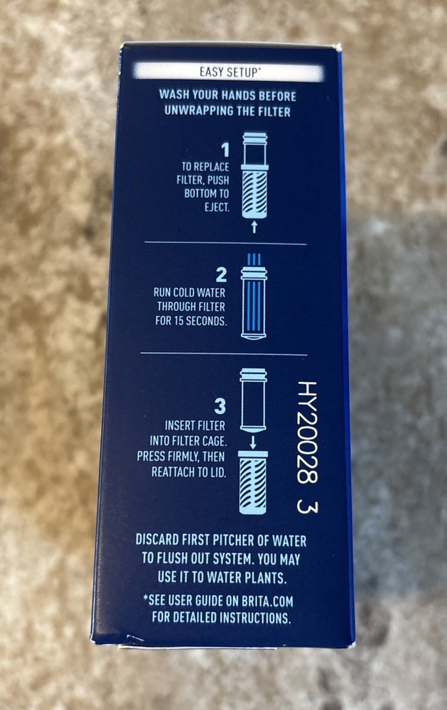 Brita Stream Pitcher Replacement Water Filter 3-Pack Unopened