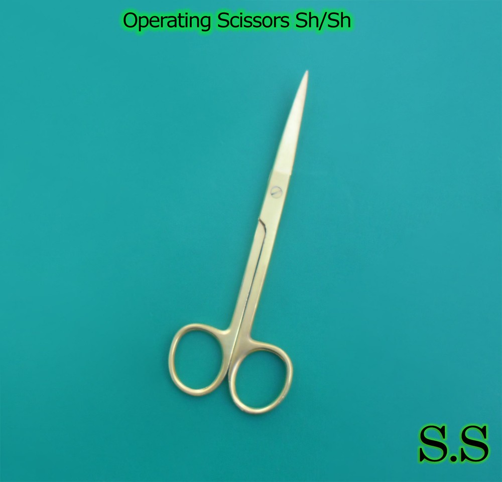 Operating Scissors Sharp-Sharp 6" Curved Full Gold Surgical Instruments