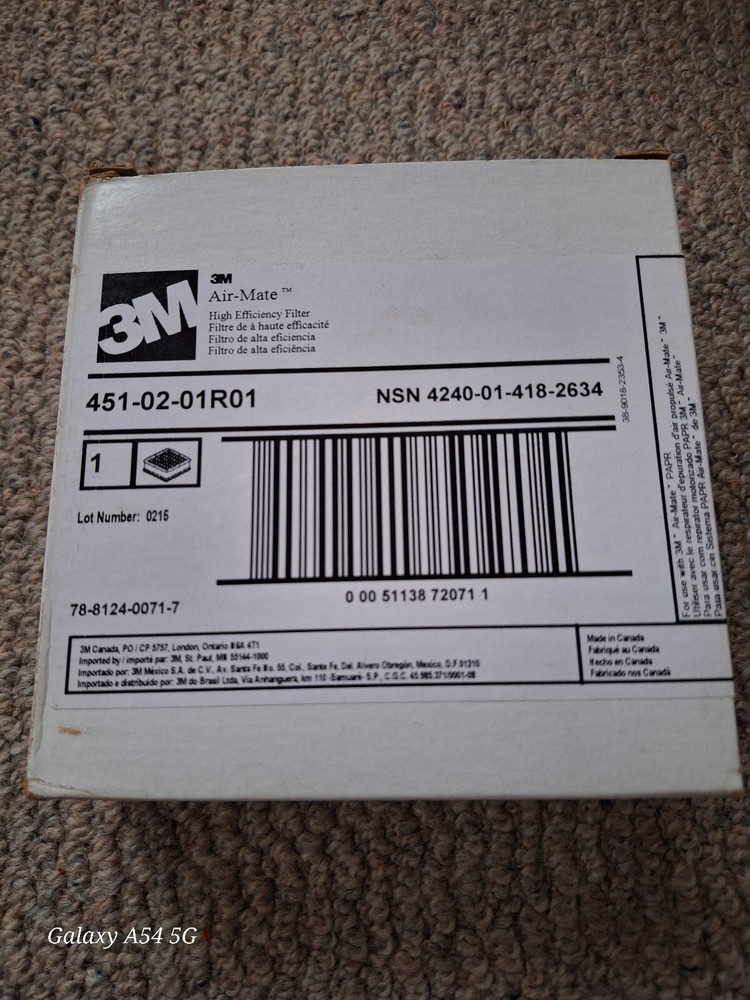 3M Air-Mate High Efficiency Filter - Model 451-02-01R01  New In Box