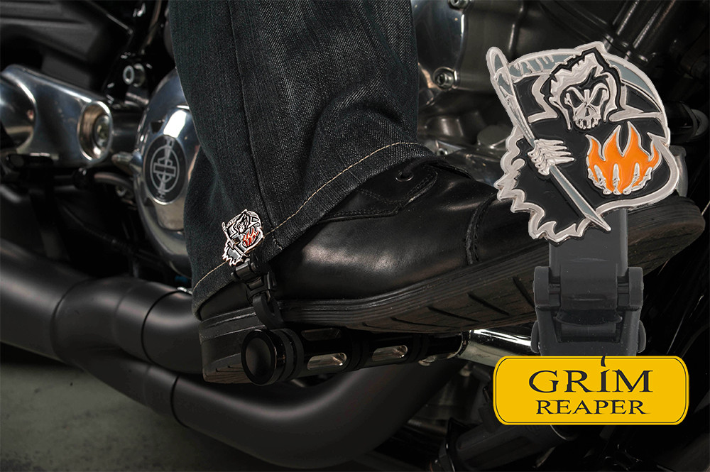 4" Grim Reaper Biker Boot Straps