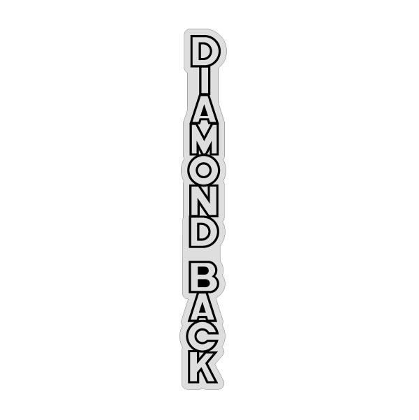 Diamond back - Black - Vertical - Stem decal - Old school bmx