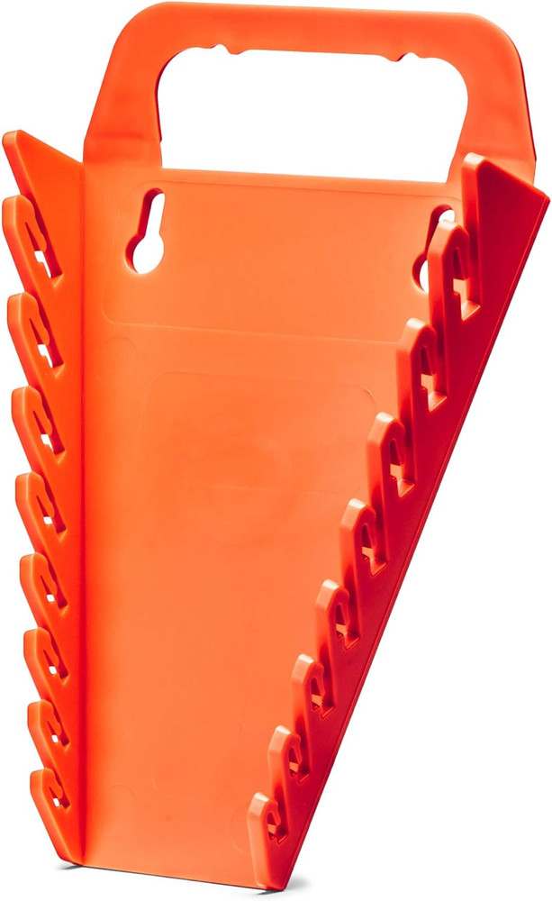 8-Slot Wrench Rack Organizer, Red