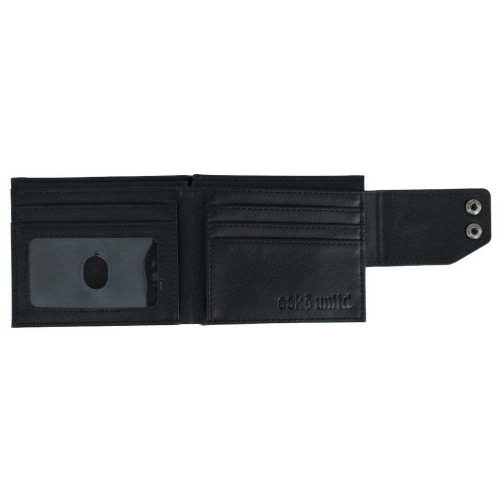 Ecko Men's Bifold Wallet with Double Snap Closure