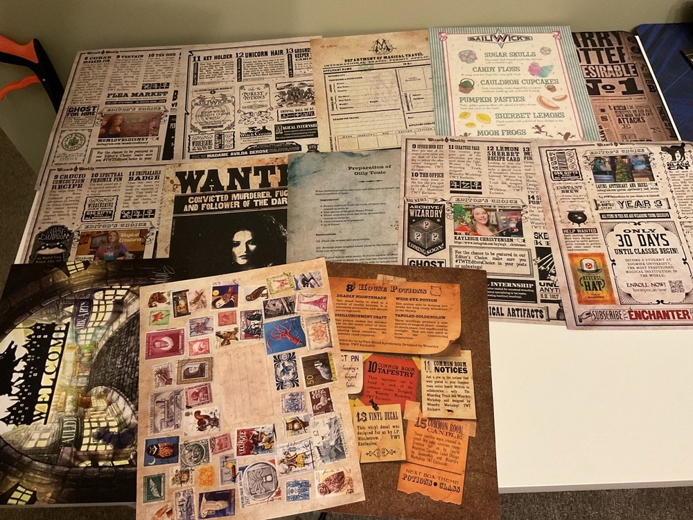 Harry Potter Cheat Sheets Job Lot