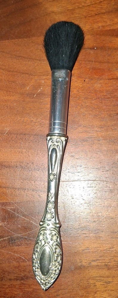 Vintage Victorian Vanity Silver Tone 7 Inch Make-Up Brush