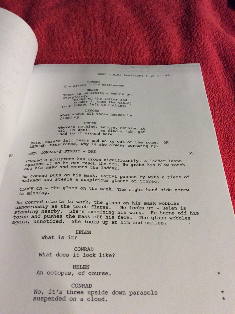 ORIGINAL SCRIPT HURT MELORA WALTERS WILLIAM MAPOTHER JOHANNA BRADDY