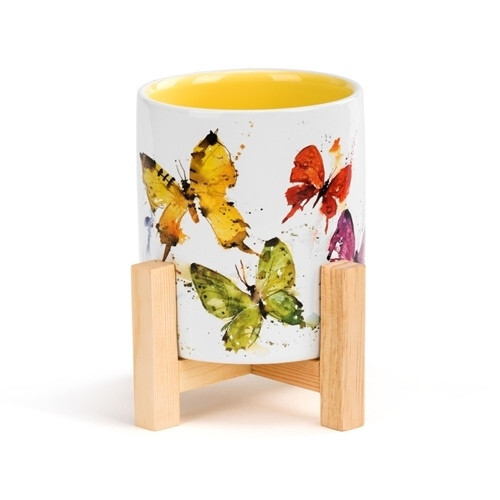 Dean Crouser Flock of Butterflies Mini Planter
