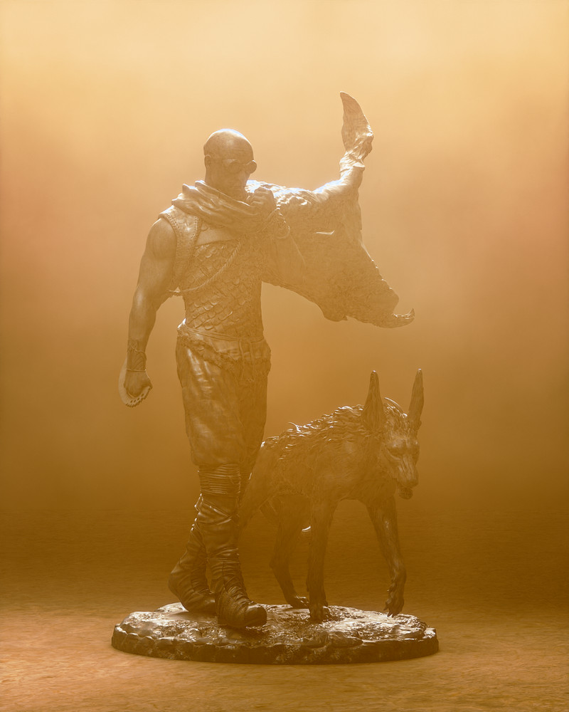 Riddick With Jackal 3D Printed Kit Unpainted/Unassembled