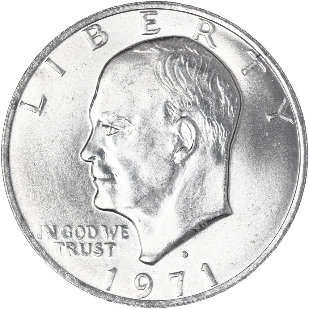 1971 D Eisenhower Dollar Choice BU Ike US Mint Coin