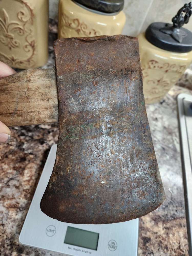 Vtg Antique Hoosier Pattern Axe Head Unbranded - 8” Long 6 Lb. Lunker Solid Han