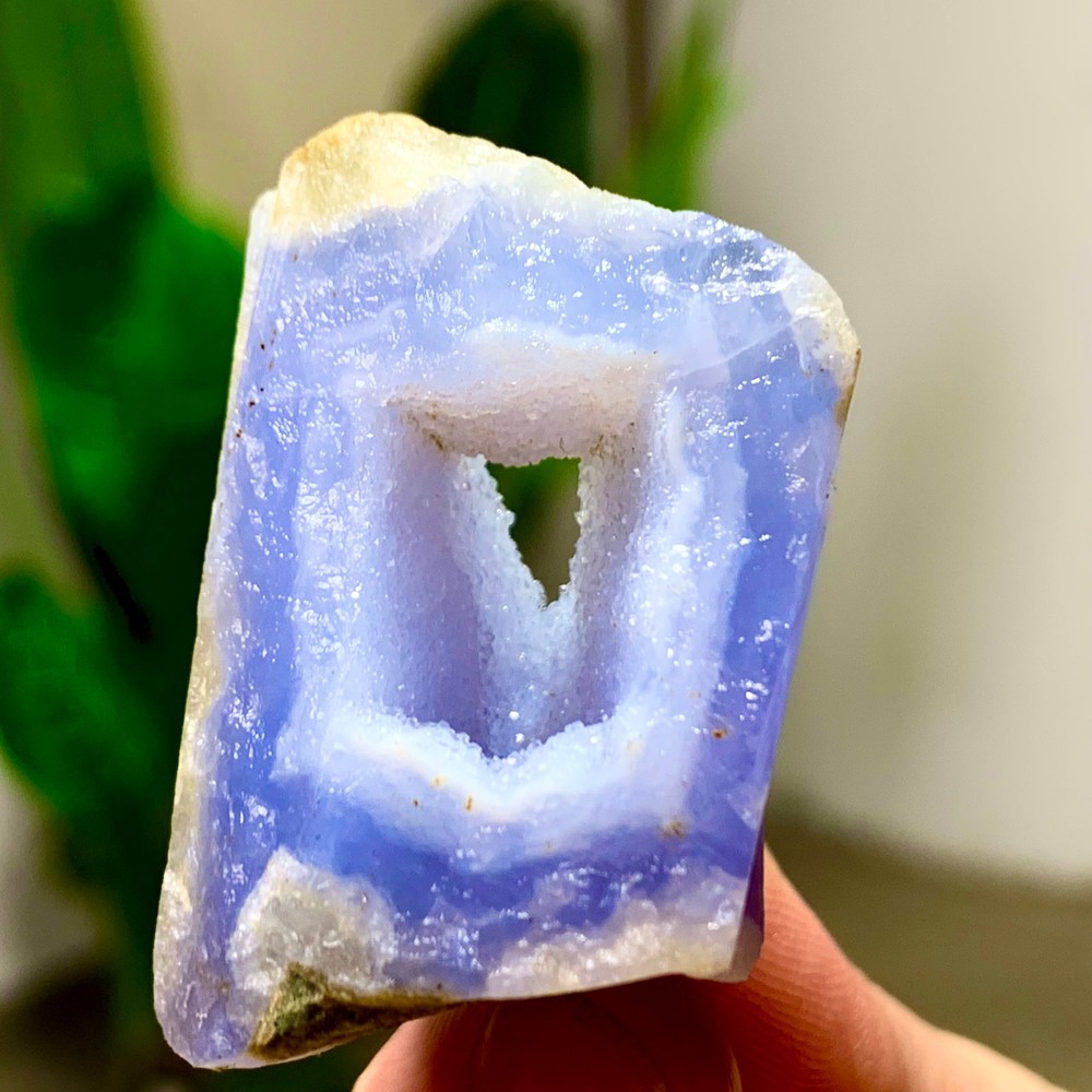 33GNatural Blue striped agate Crystal Chunks piece form Mineral Specimens