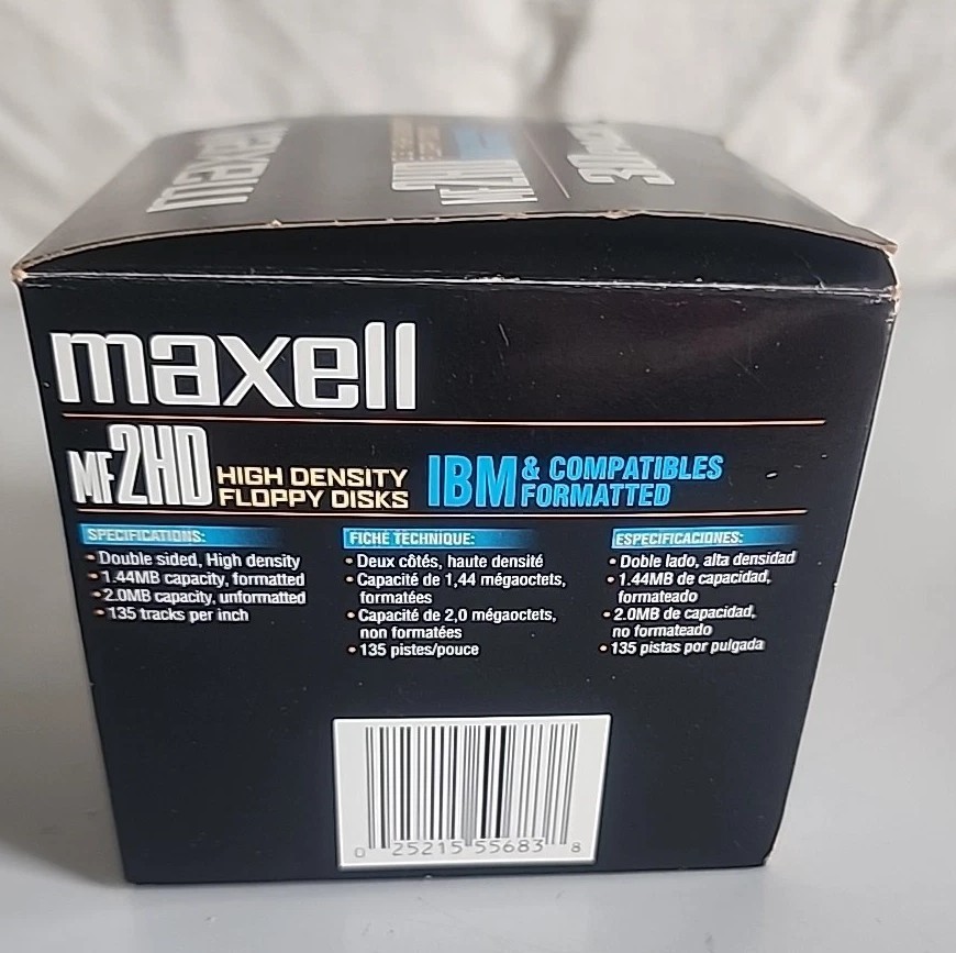 MAXELL Floppy Diskettes 3.5" MF 2HD PC Formatted 29 Pack Open Box IBM Compatible