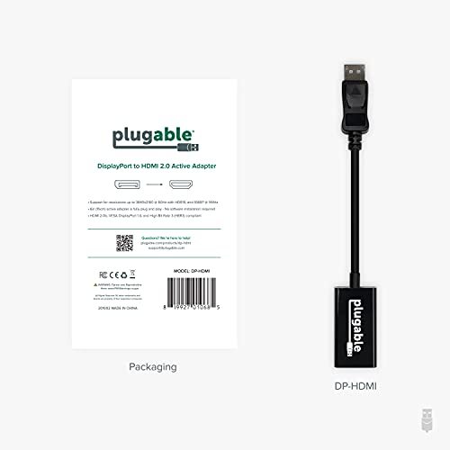 Plugable Active DisplayPort to HDMI Adapter - Connect Any DisplayPort-Enabled PC