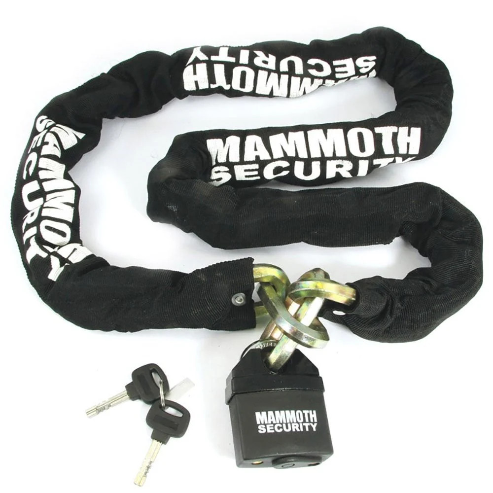 Mammoth (Security) Lock & Chain - 12mm Hexagonal Link - 1.8m