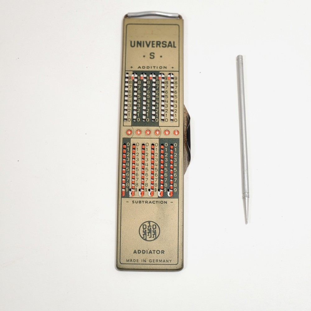 Vintage ADDIATOR UNIVERSAL STANDARD - Pocket Adding Machine Made In GERMANY