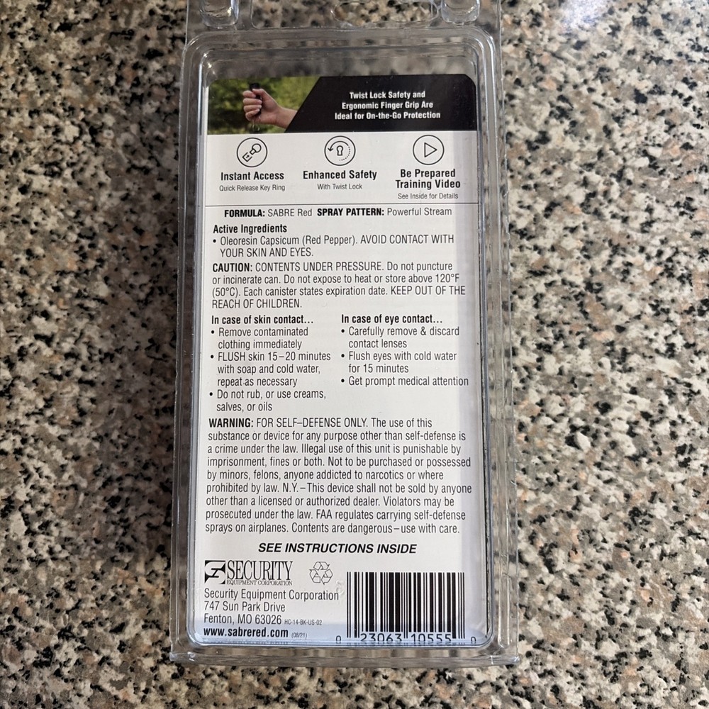 Sabre Pepper Spray With Quick-Release Key Ring For Fast Access From Your Keys