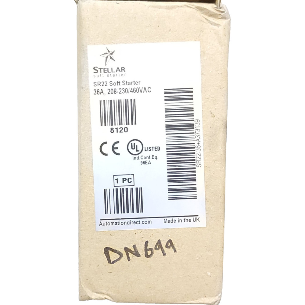 Stellar Compact Soft Starter: 36A, Trip Class 2/10/20 SR22-36