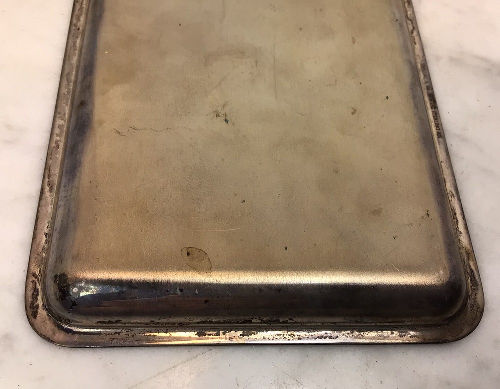 VTG TIFFANY &CO Makers Sterling Silver Rectangle W/Rounded Dish Engraved 133 Gra
