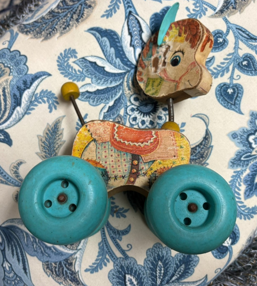 1960s Vintage Fisher Price "Patch Pony" Pull Toy