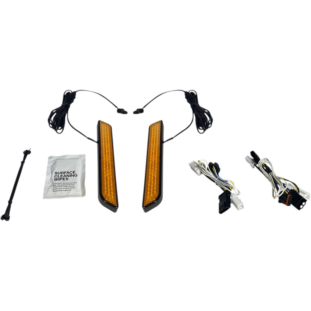 Custom Dynamics LED Fork Light - Amber - Black | CD-FORK-BCM-AB