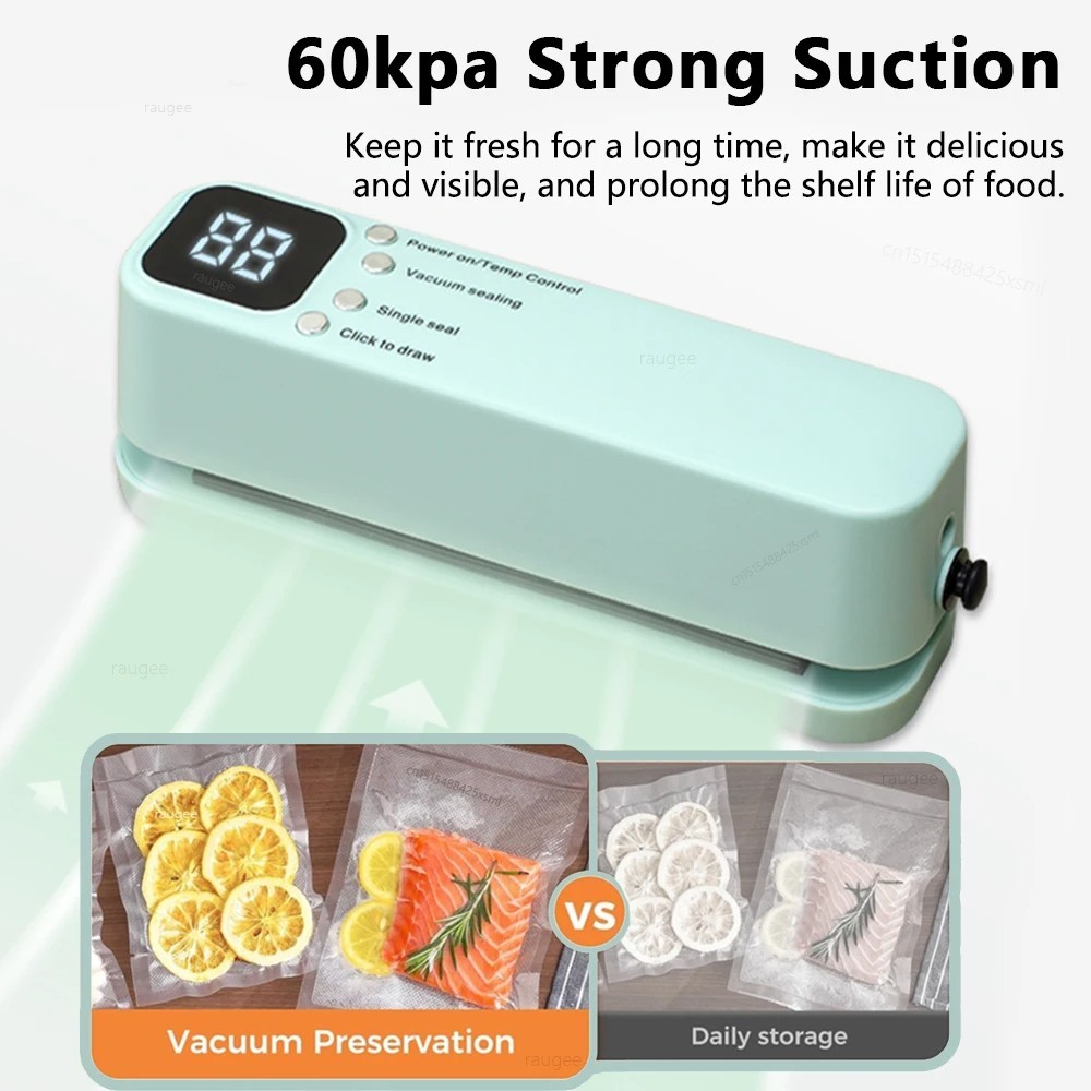 Portable Mini Wireless Fully Automatic Vacuum Sealing Machine Household Sealer