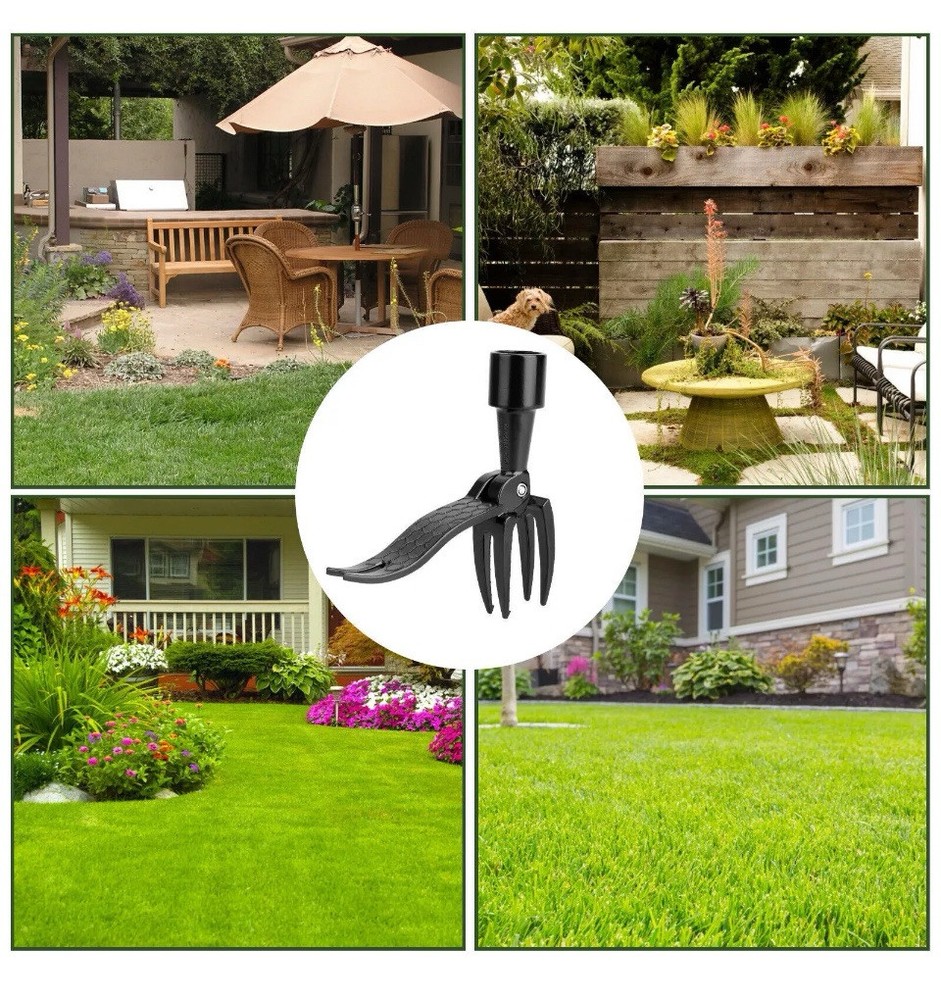 Stand Up Weeder Manual Weedremover Weed Puller Tool With Foot Plate For Removing