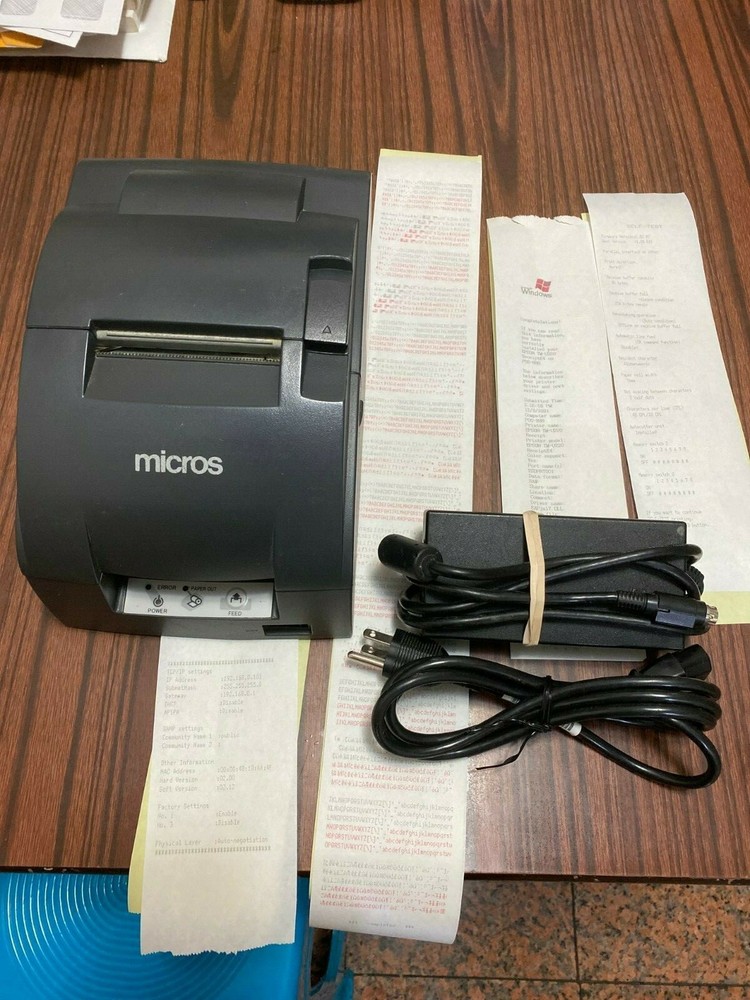EPSON TM-U220B  Ethernet KITCHEN RECEIPT POS PRINTER POWER SUPPLY Auto-Cut