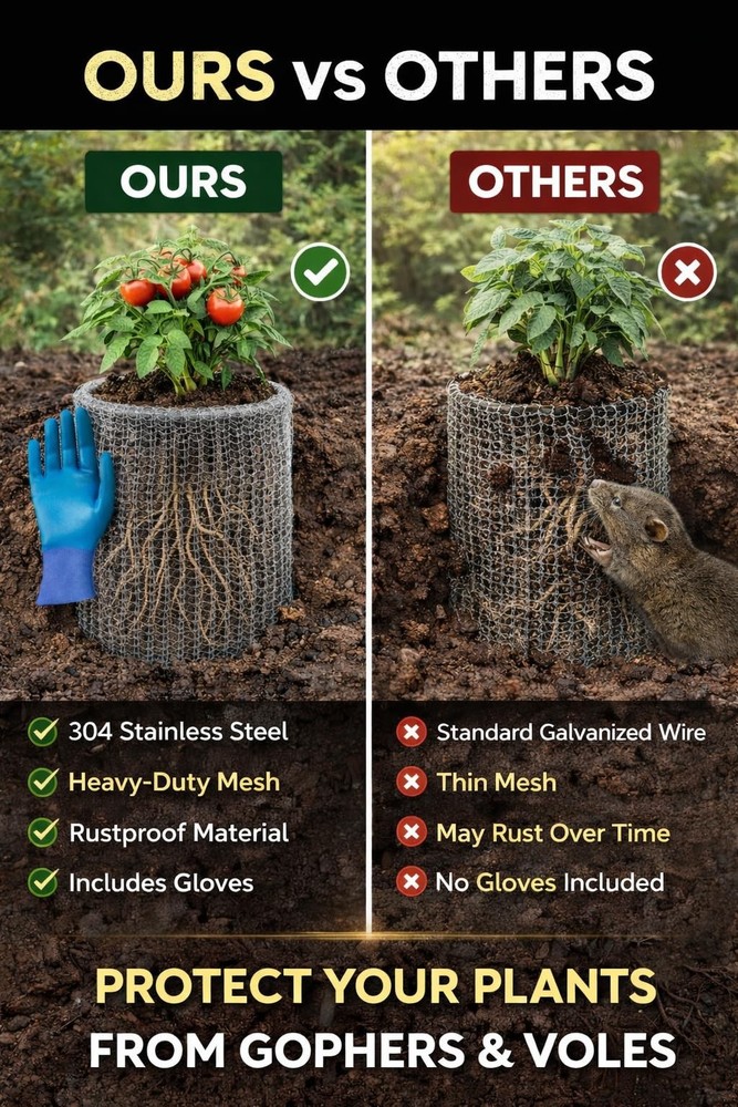 Gopher Baskets for Plants – 5 Gallon Root Guard Mesh Cages (10-Pack) | Rustpr...