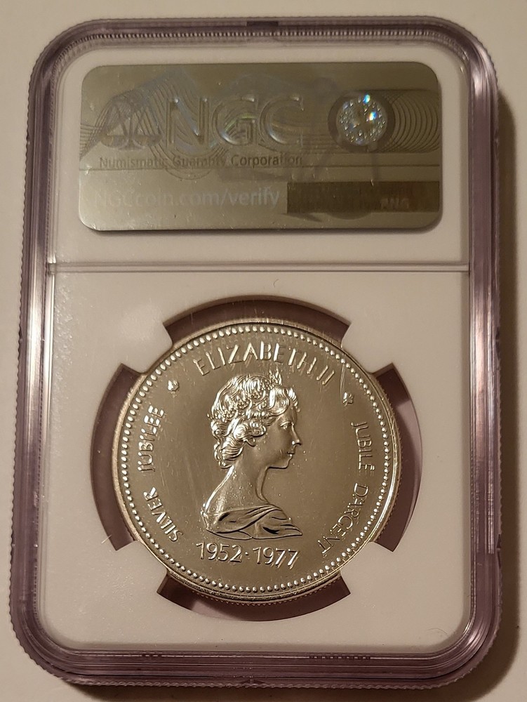NGC Canada 1977 Silver Dollar Jubilee SP68 Maple Leaf Label