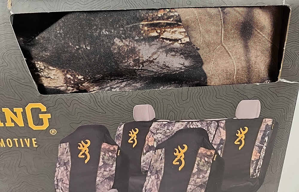 Browning Mossy Oak Camouflage Seat Covers 3pc Set Front Rear