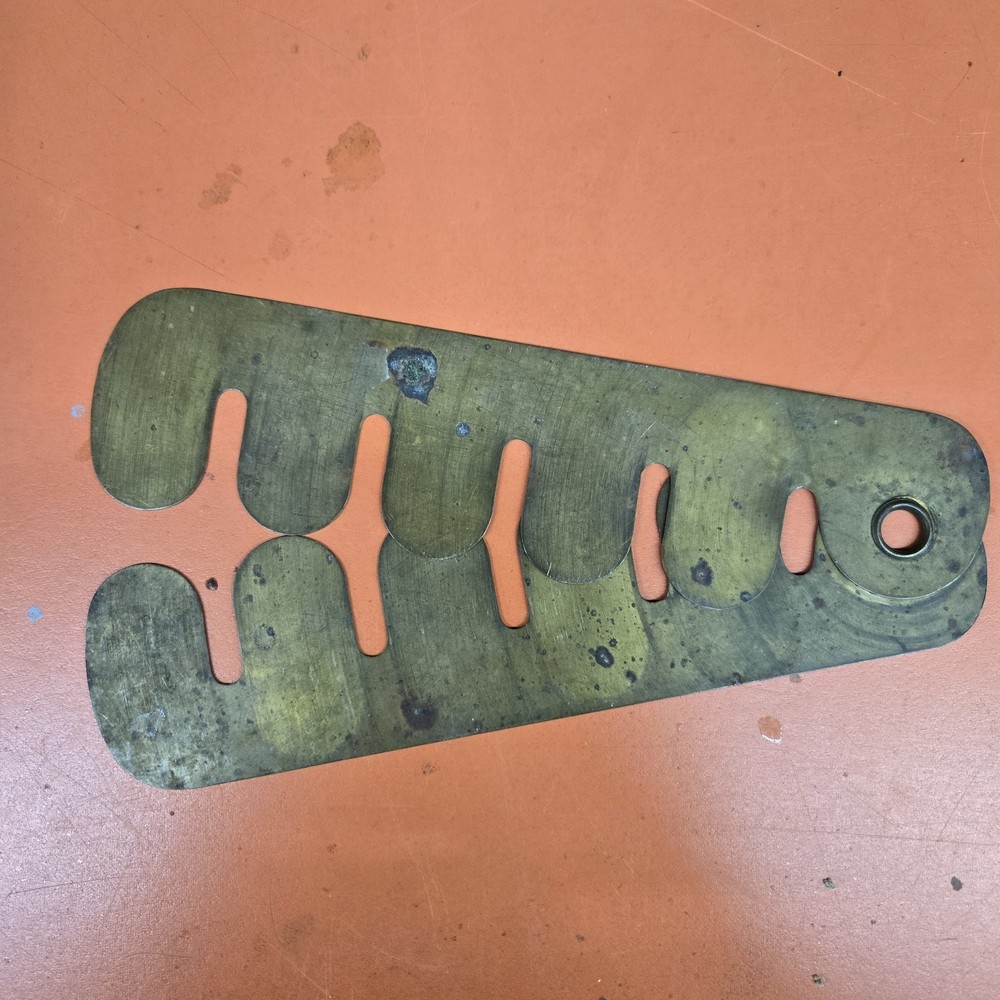 19th Century Antique Brass Button Cleaning Board "Service Uniform Protector"