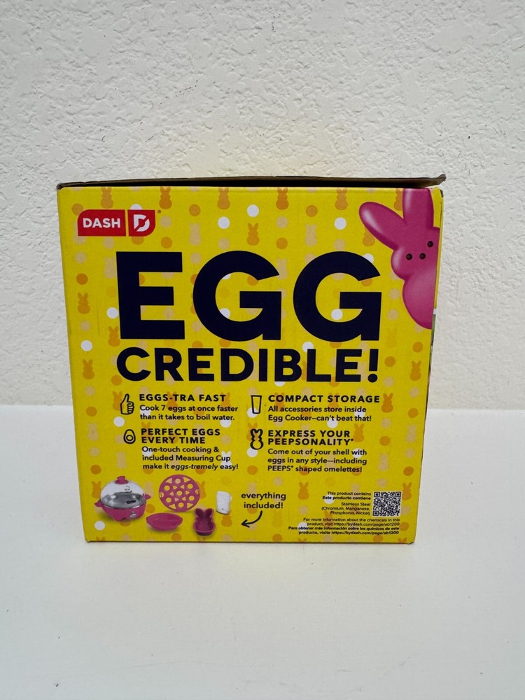 Dash Peeps Rapid Egg Cooker – 7-Egg Capacity | Limited Edition Bunny Design