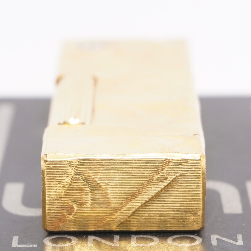 Dunhill Lighter Gold plate Silk Moire Pattern_Ultrasonically cleaned