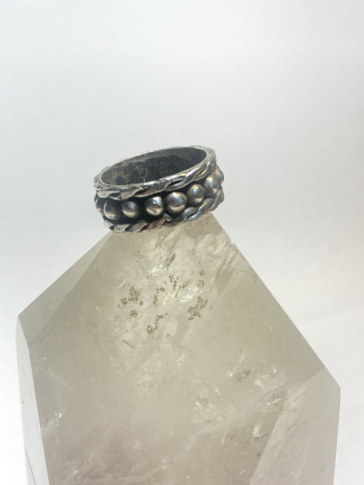 Bead ring Mexico sterling silver southwest women men