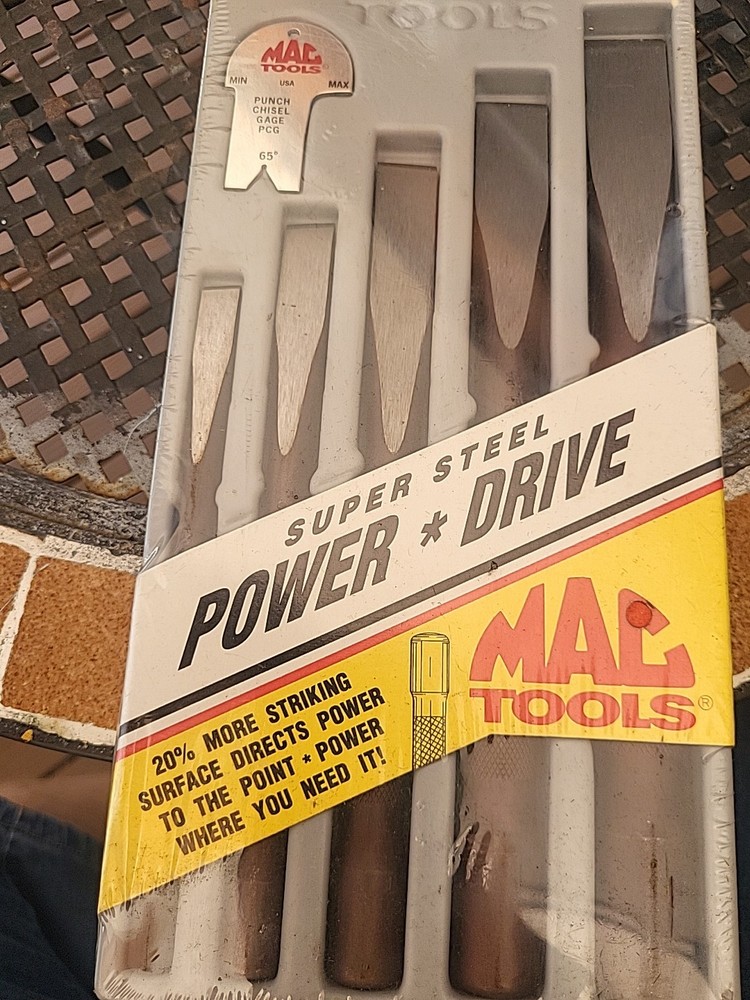 Mac Tools C50PDPT, Flat Tip Chisel Set, 5 Piece Set