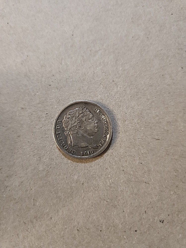 1816 Great Britain 6 Pence silver, ***NICE***