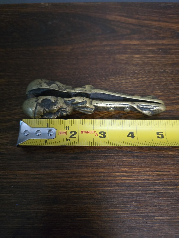 Vintage Solid Brass Clown Face Nutcracker, England