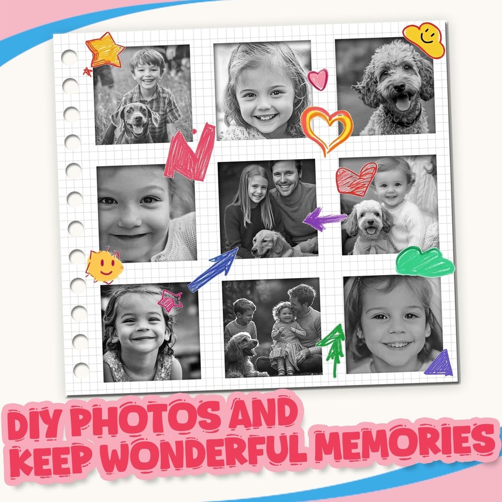 1880Pcs Mini Camera Printer Thermal Paper Kids Instant 20PCS