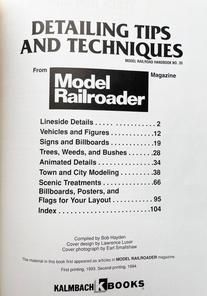 Detailing Tips & Techniques - Model Railroader Handbook No. 35