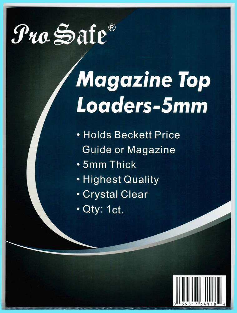 1 Pro Safe 5mm Thick Magazine Toploader Holder Pack Protector Beckett Guide