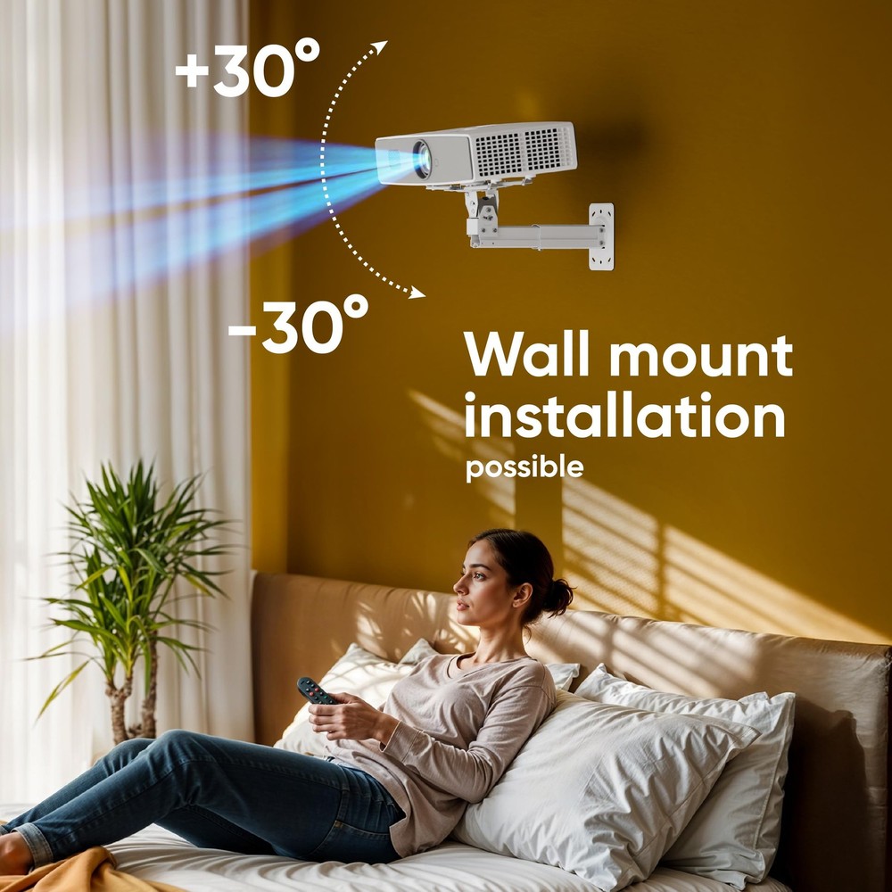Projector Ceiling Mount, 22 lbs Load Capacity, Height Adjustable Projector Mo...