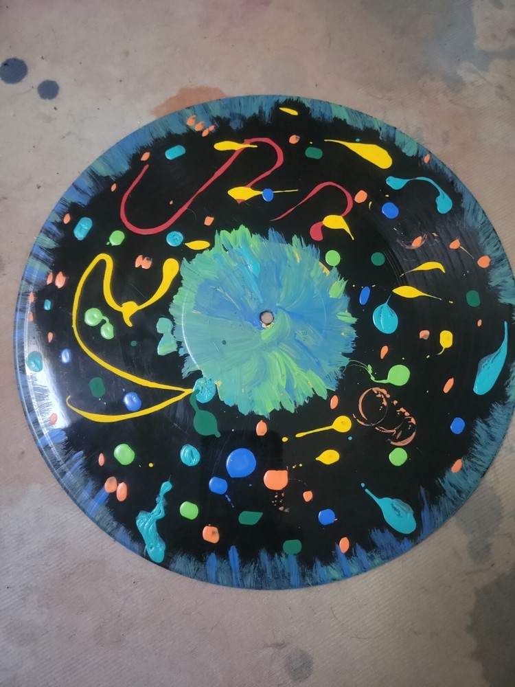 Handpainted 12"vinyl Record