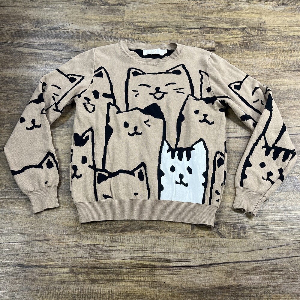 Lizette Collection Pullover Cat Sweater Women’s Size S