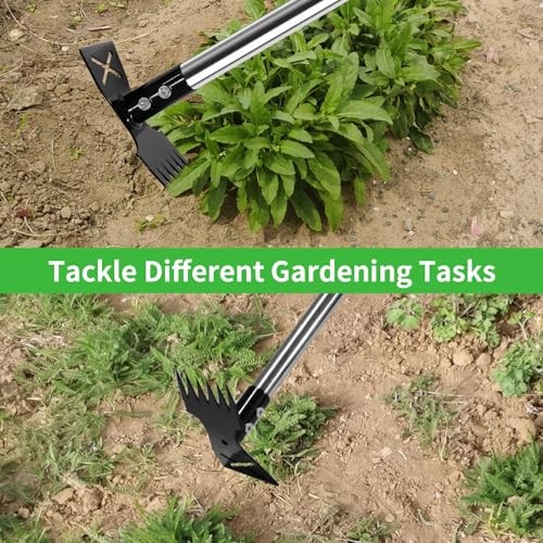 3-in-1 Multi-Function weed puller tool set: Crack Weeder, Moss Scraper Brush &