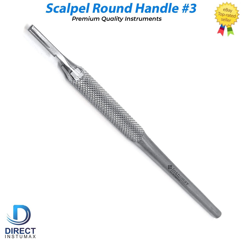 Surgical Scalpel Handle Holder With Round Pattern German Stainless