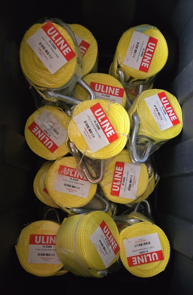 4"×27" U Hook Winch Straps From Uline.