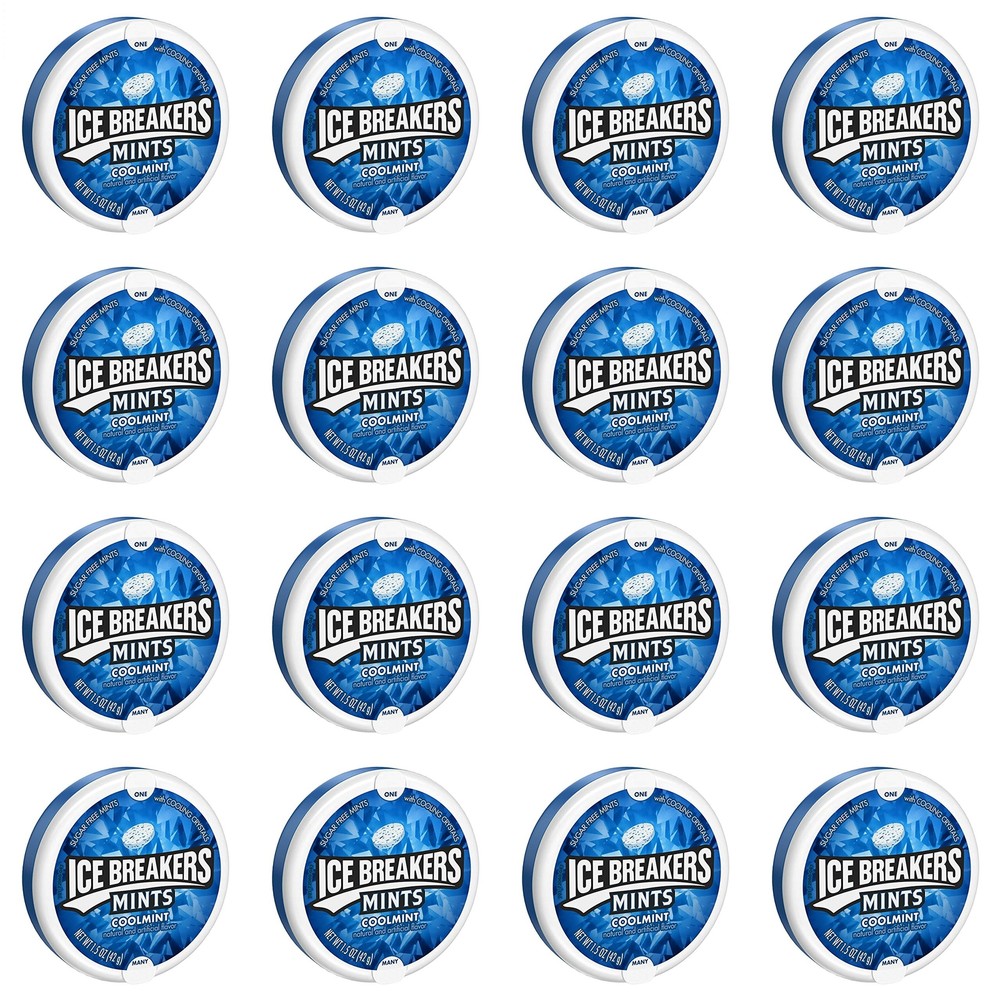 ICE BREAKERS Sugar Free Mints, Coolmint, 1.5 Ounce (Pack of 8) (2-Pack)