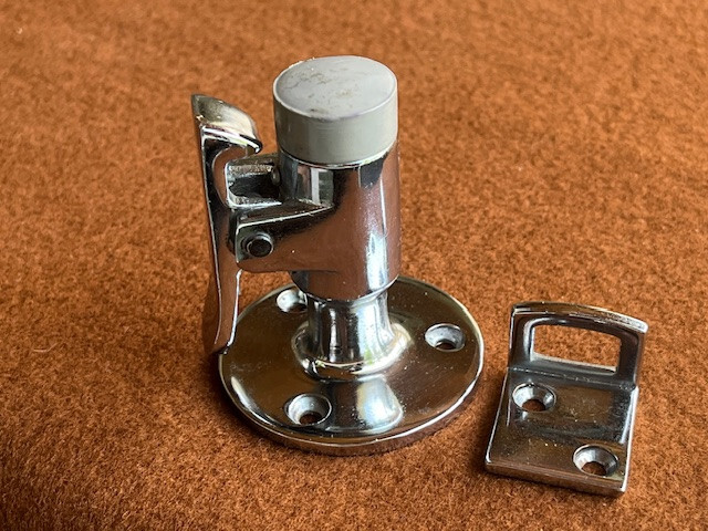 Chrome Plated Brass Door Stop & Catch