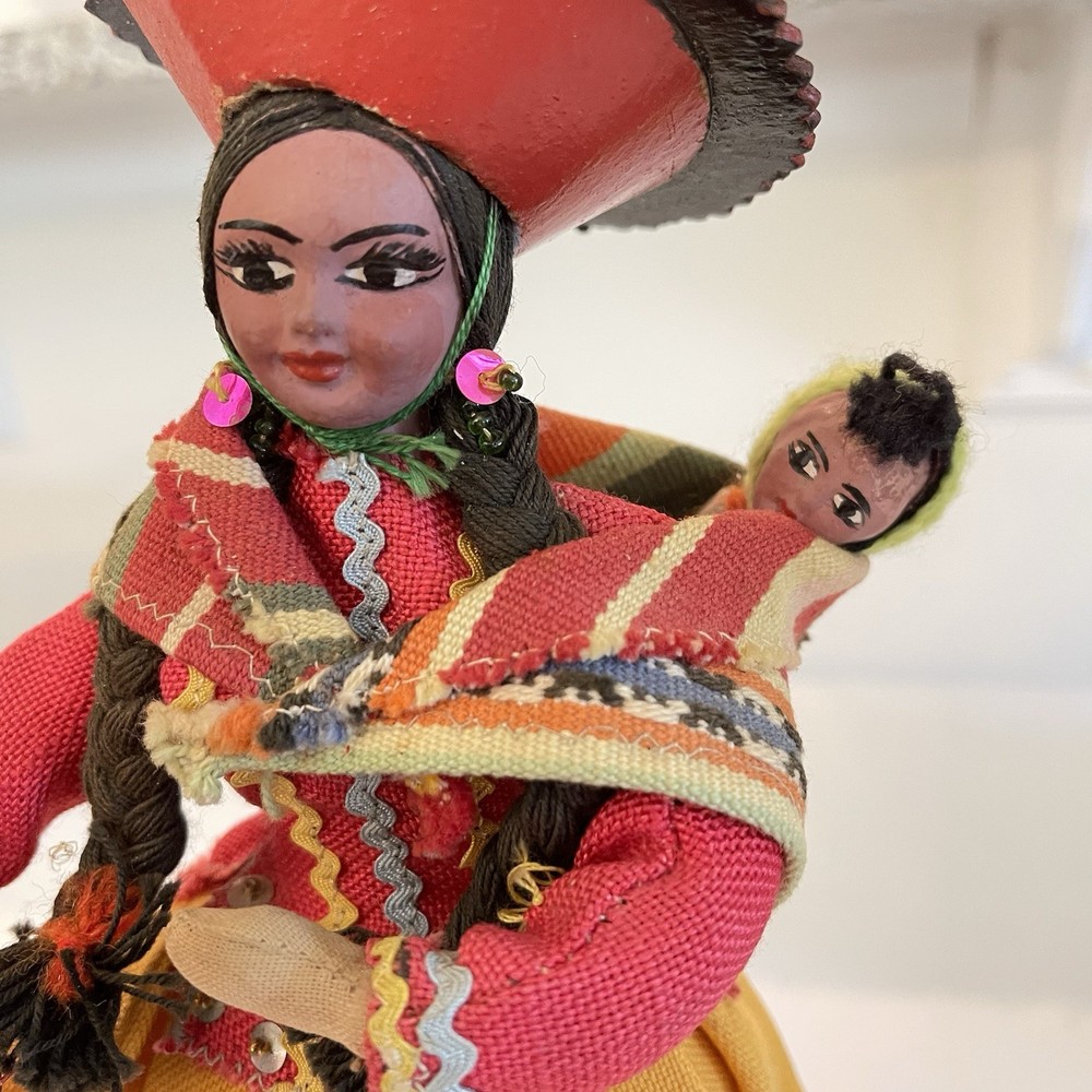 Peruvian Folk Art Doll 12 Inches